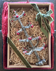 Tinsel Tree with Glittered Base 12 Days of Christmas